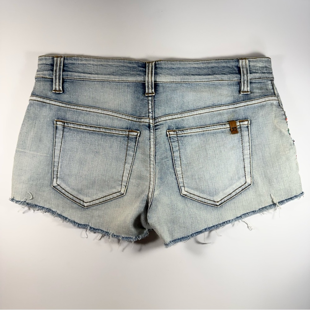 Sold Joe's Jeans Sequin Beaded Denim Cutoff Shorts Size 27 Rare Excellent Mint - Picture 6 of 7